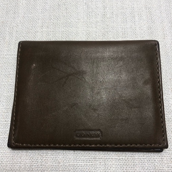 Coach Slim Leather Wallet License Card Holder - Picture 2 of 6
